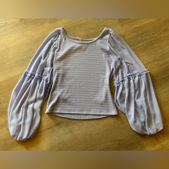 Anthropologie Textured Lavender Top new - Picture 3 of 6